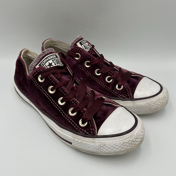 Converse Shoes - Converse All Star Low Top Velvet Red Women's 6 Men's 4